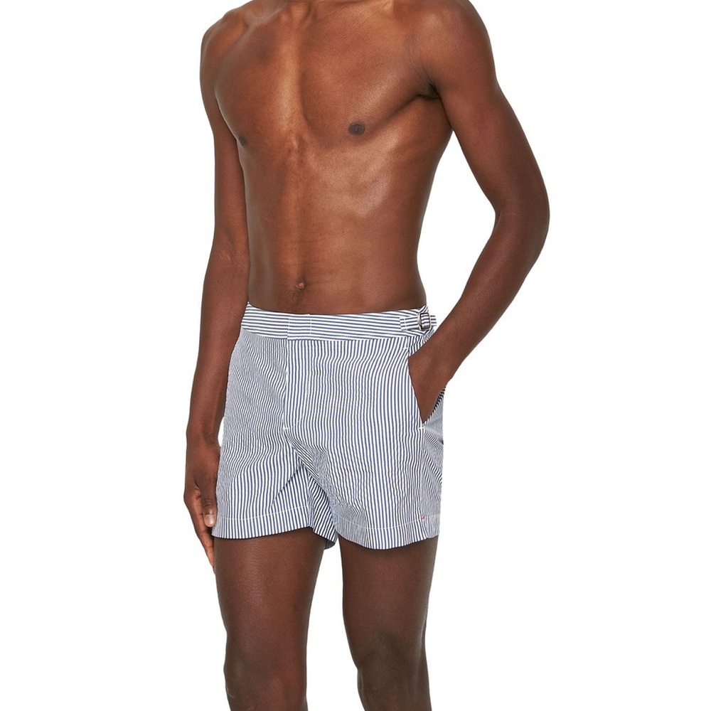 NWOT Orlebar Brown Seersucker Swim Shorts, sz 30